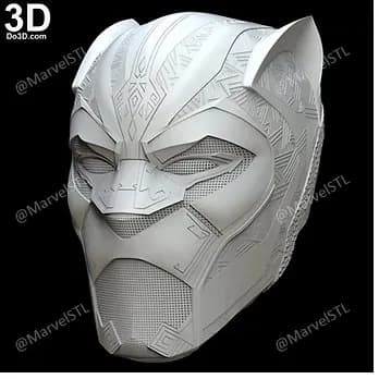STL - Casco de Black Panther Infinity War render 1