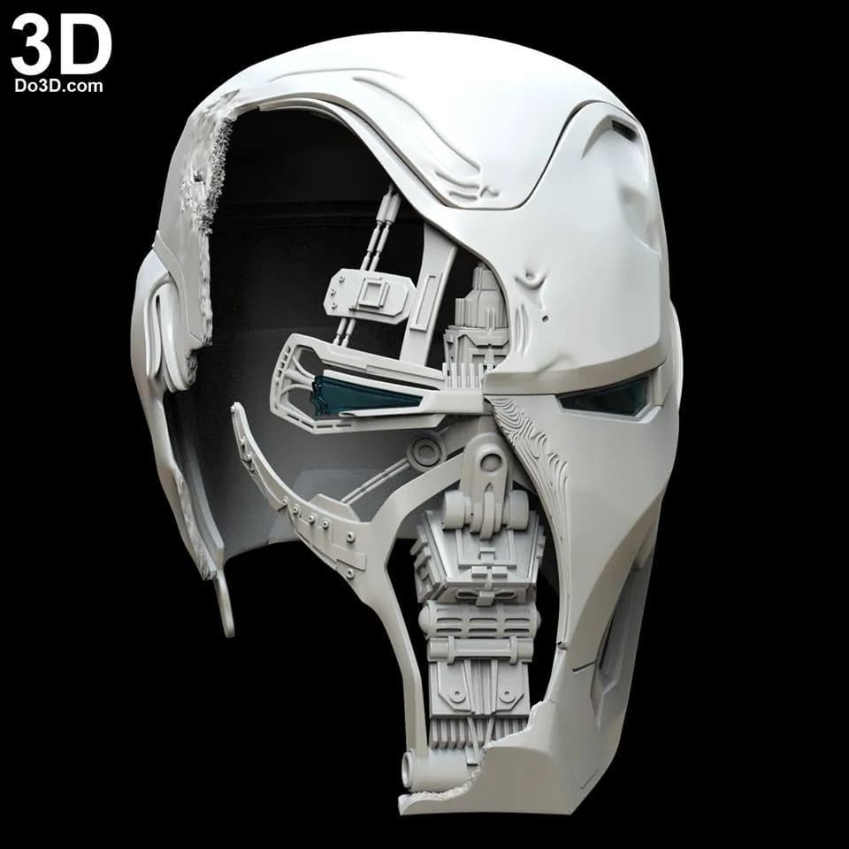 STL - Casco de Iron Man Mark 50 dañado 2 render 1
