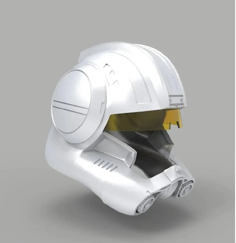 STL - Casco de piloto de ciencia ficción render 1