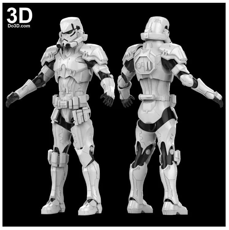 STL - casco de soldado imperial star wars render 1