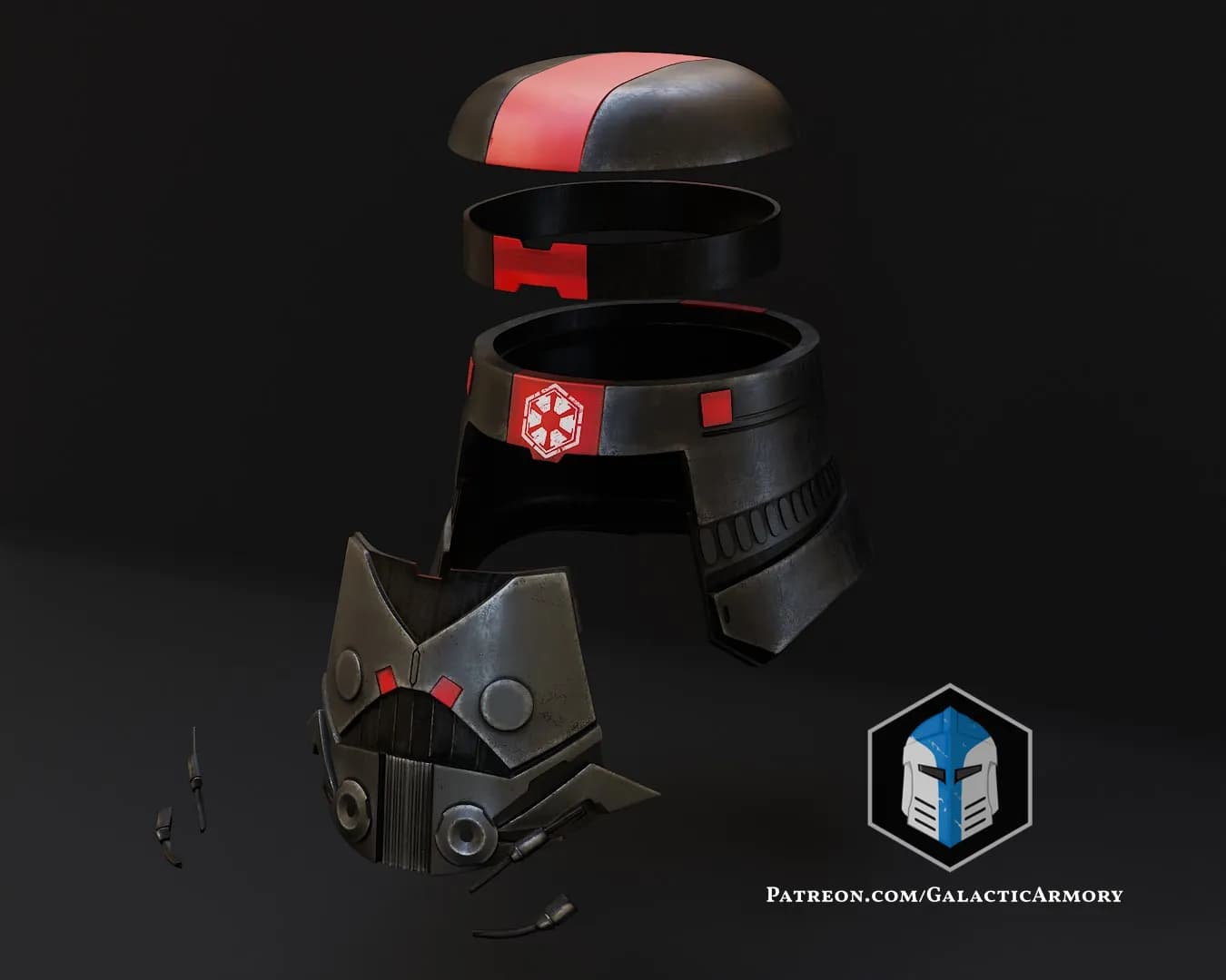 STL - Casco de soldado Sith de Star Wars render 2