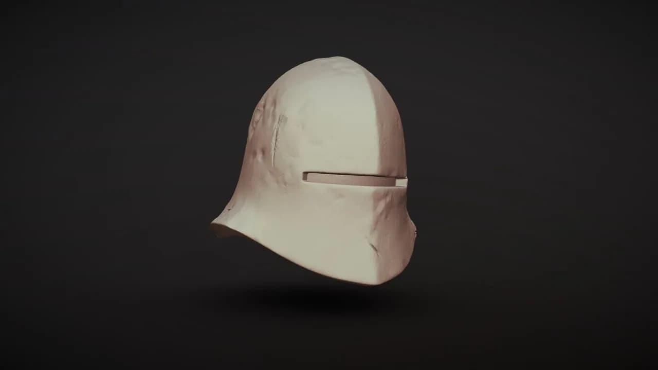 STL - Casco Medieval 8 render 1