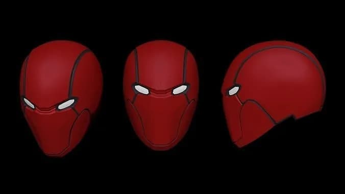 STL - Casco Red Hood render 1