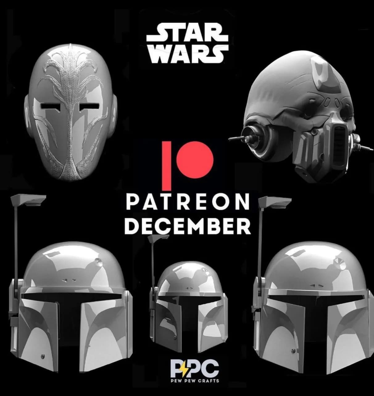 STL - Cascos de Star Wars para diciembre render 1