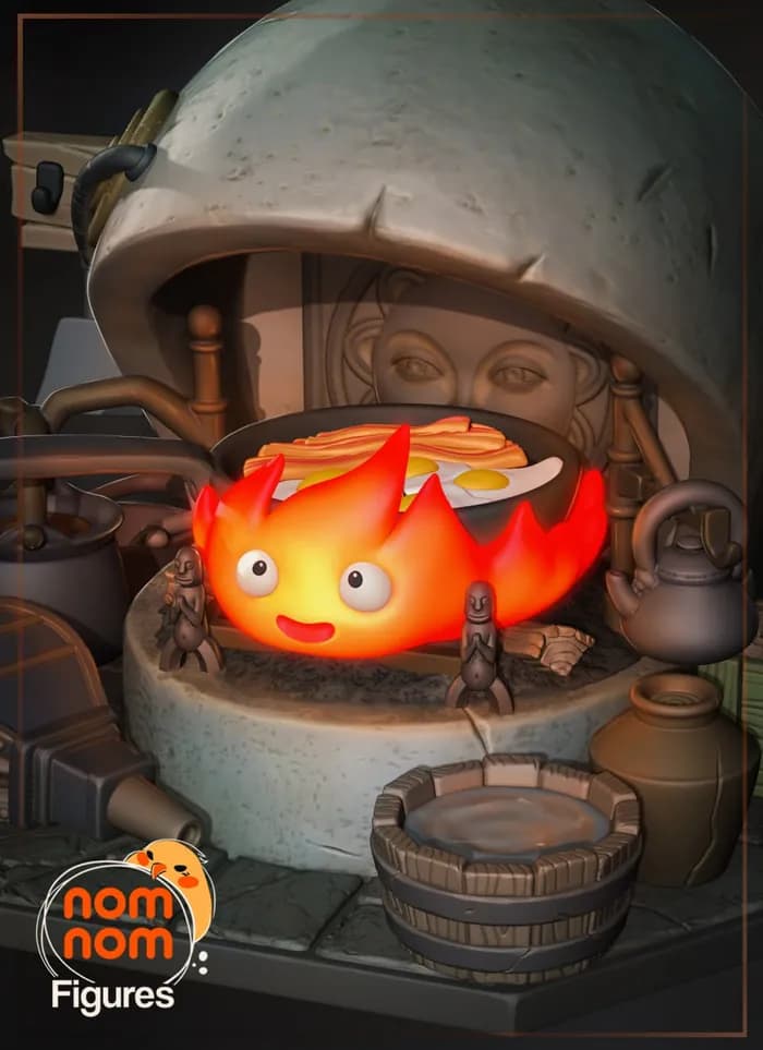 chibi calcifer howl s moving castle