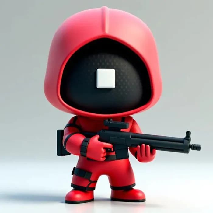 STL - chibi guard squid game @print3dworld render 1