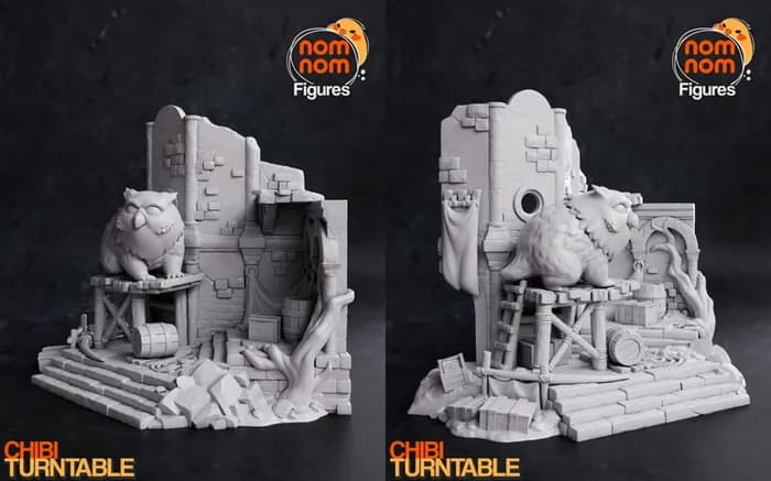STL - chibi owlbear from baldur's gate render 3
