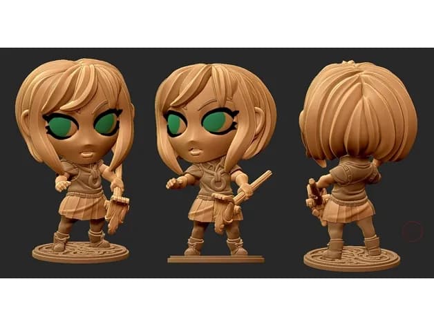 STL - chise chibi miniature render 2