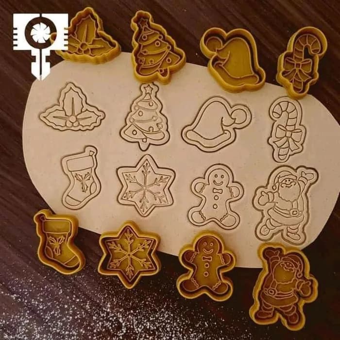 STL - christmas cookie ornaments geekmadness store render 1