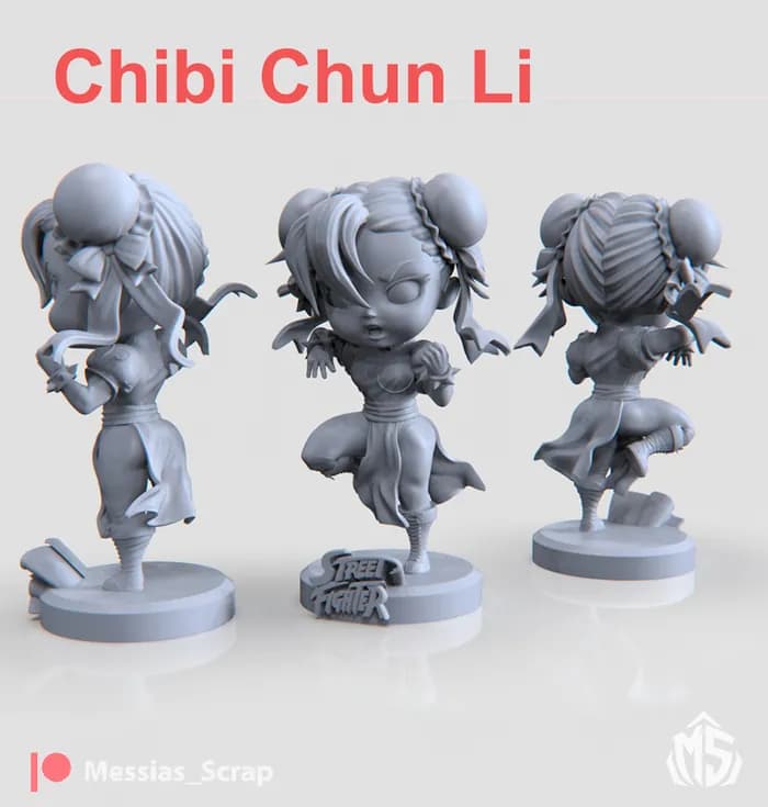 STL - chun li chibi 2 render 2
