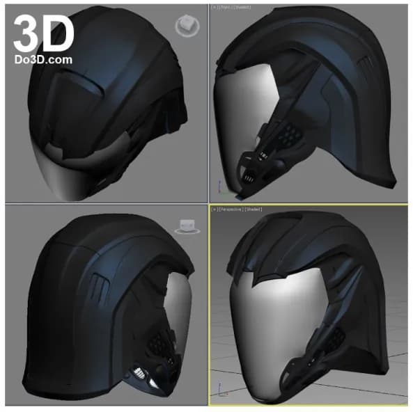 STL - cobra commender helmet 3d print file by do3d render 1