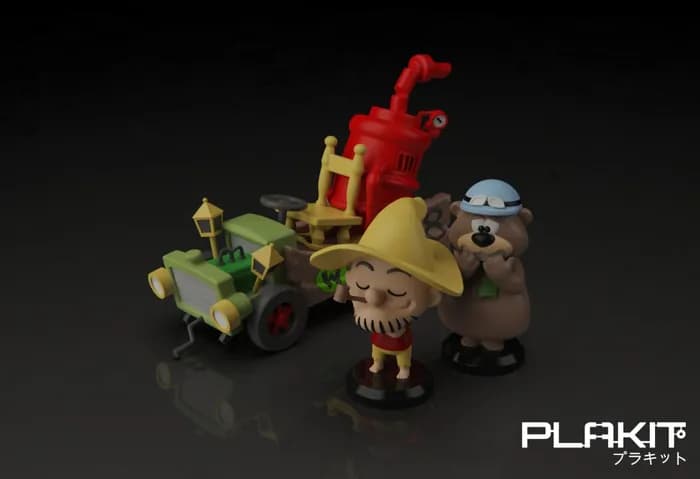 STL - Lazy Luke and Yogi Bear Racing Car