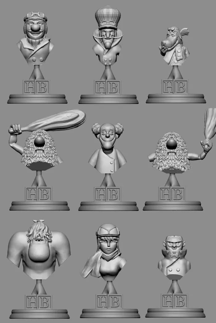 STL - Coleccion de bustos de Corridamaluca render 1