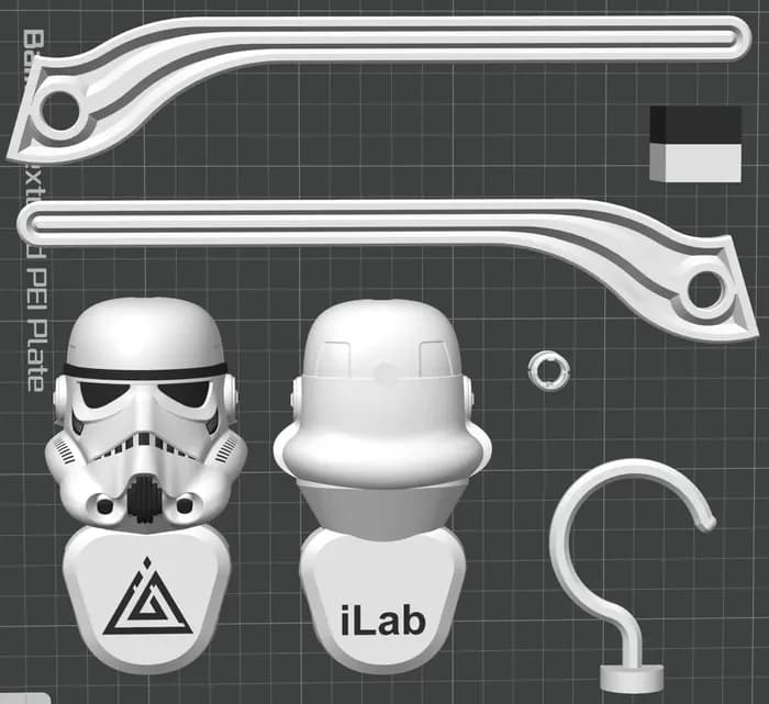 STL - Colgador de ropa Star Wars render 2