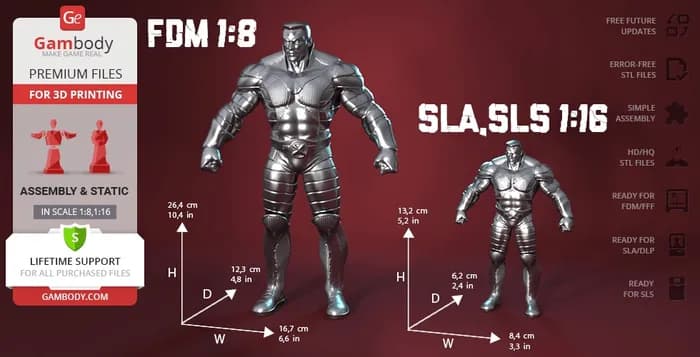STL - colossus gambody parts render 2