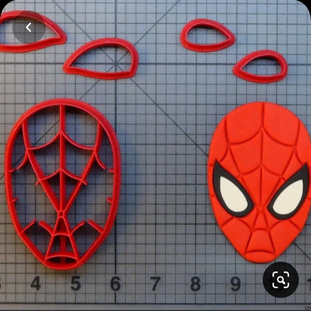 STL - Cortador de Galletas Cara de Spiderman render 1