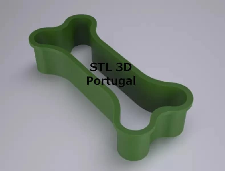 STL - Cortador de galletas con forma de hueso render 1
