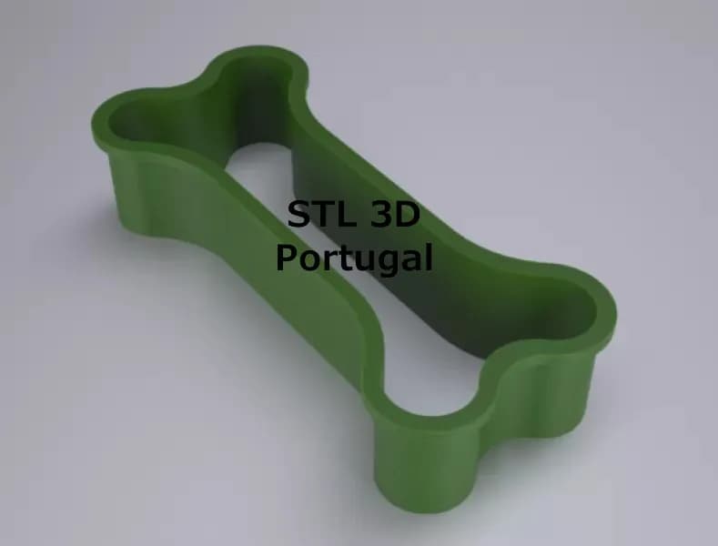 STL - Cortador de galletas con forma de hueso render 2