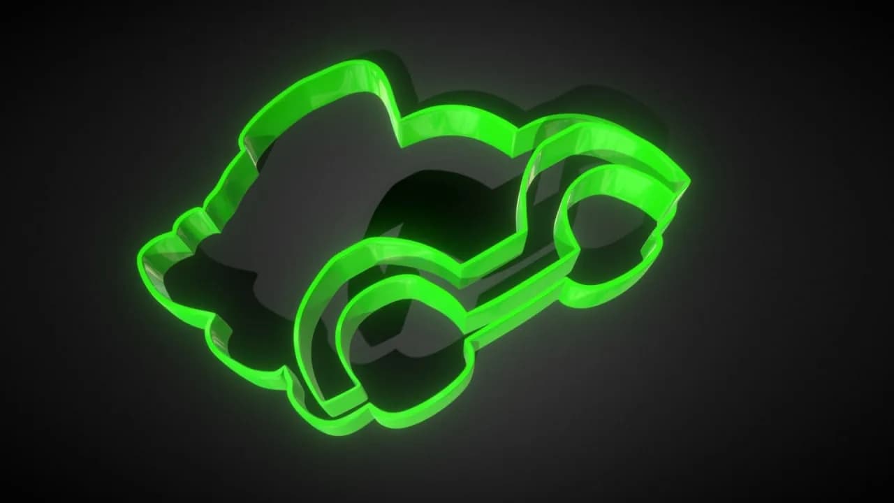 STL - Cortador de galletas de camión de Navidad render 1