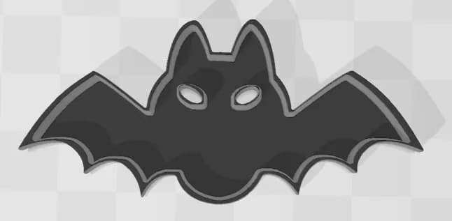 STL - Cortador de galletas Halloween Murciélago render 1