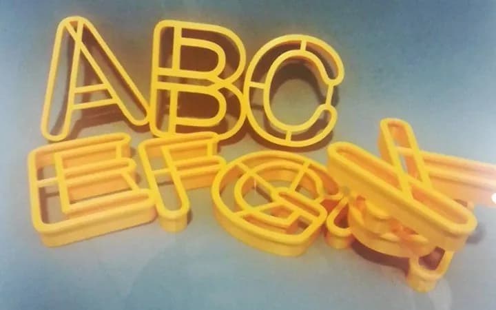 STL - Alphabet letters cookie cutters
