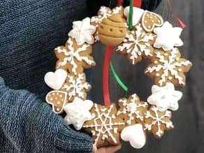 STL - Cortadores de Galletas Navideñas Corona render 2