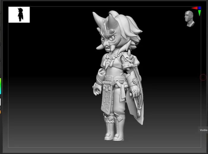 STL - d phone 魈 xiao render 2