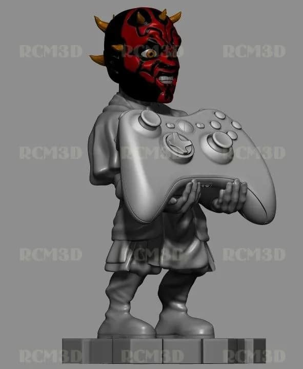 STL - Darth Maul con control de videojuegos render 1