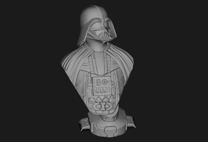 STL - darth vader bust render 1
