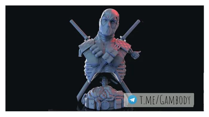 STL - deadpool+bust+(remastered+supportless+edition)+(fan+art) render 1