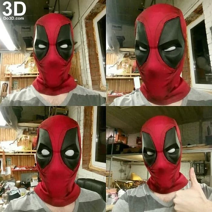 STL - deadpool mask do3d render 1