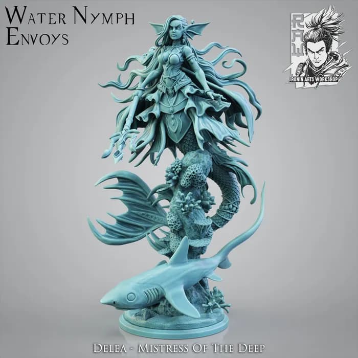 STL - delea shapeshifting mermaid infiltrator render 2