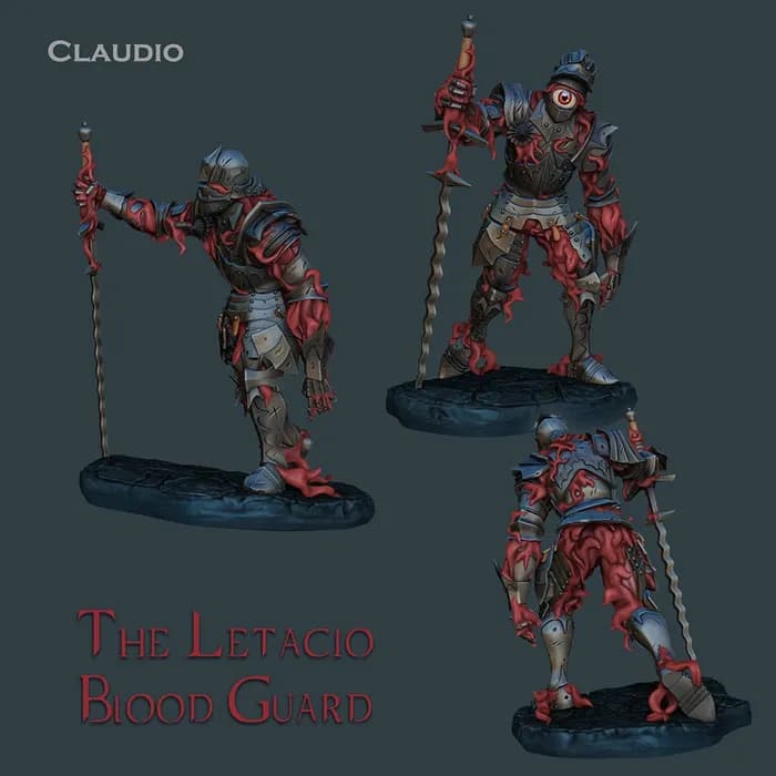 STL - demon knight claudio 35mm rar render 2