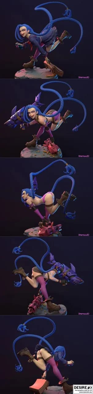 STL - dinamuuu3d – jinx – 3d print model stl render 1
