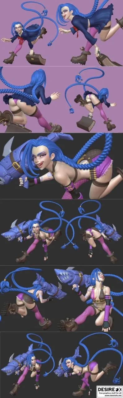 STL - dinamuuu3d – jinx – 3d print model stl render 2
