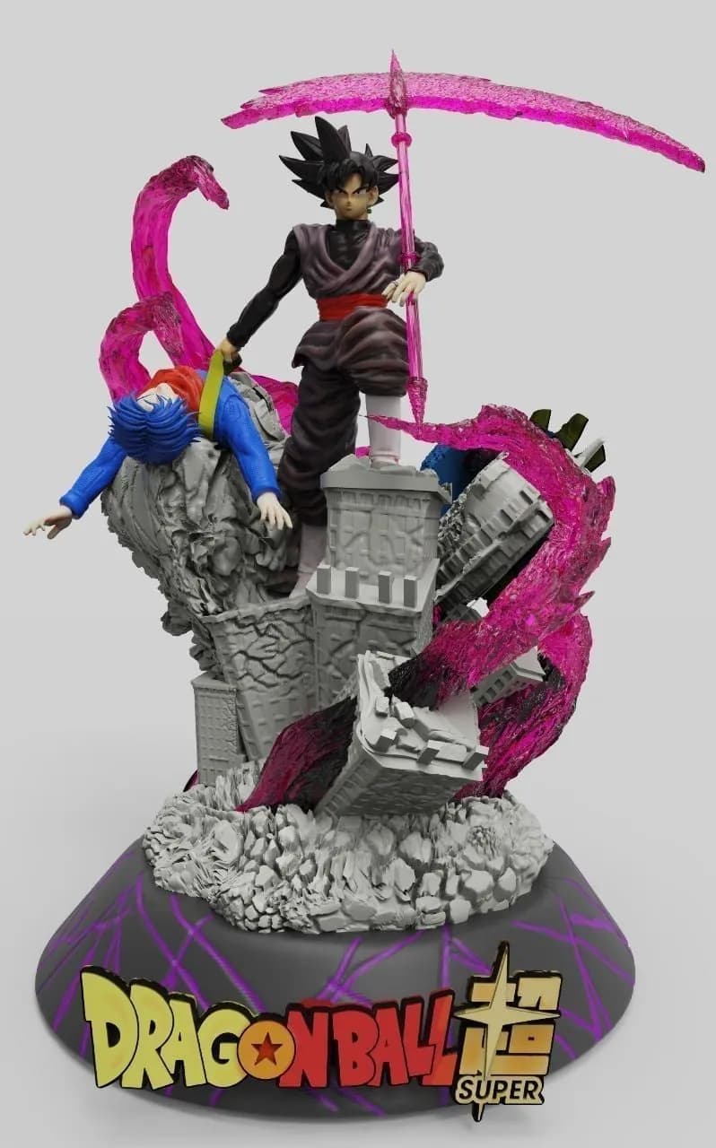 STL - Diorama Black Goku render 1
