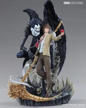 STL - Diorama de Death Note con Light Yagami y Ryuk render 1
