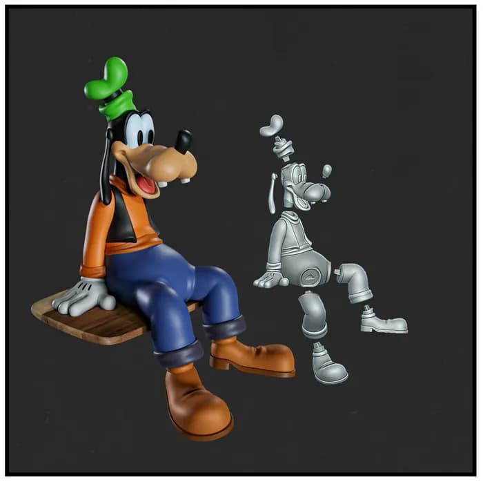 STL - disney pateta, pato donald e margarida