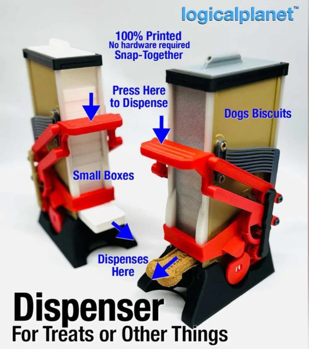 STL - Dispensador de golosinas para perros render 1