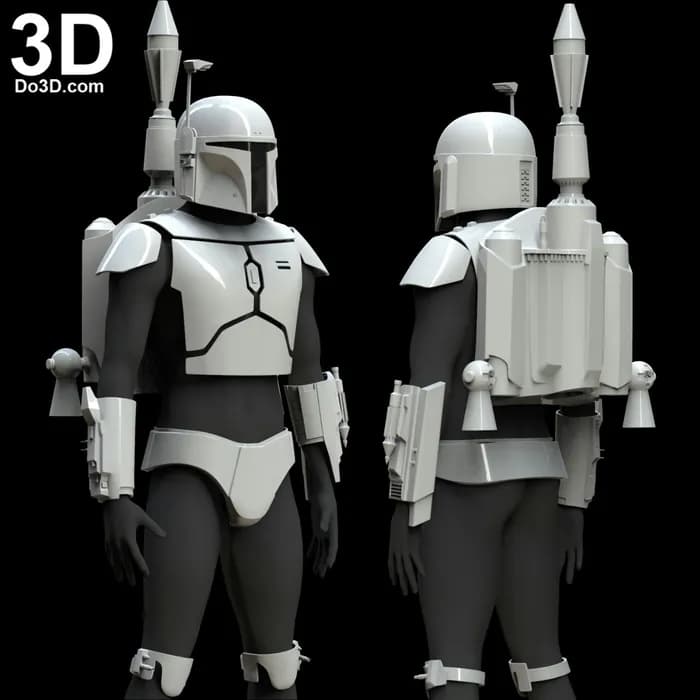 do3d boba fett star wars armor play arts kai square enix
