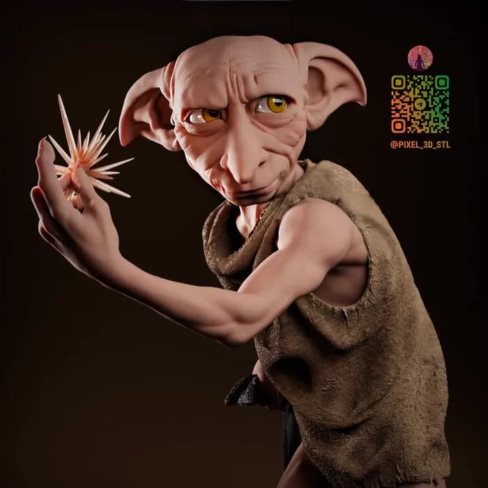 STL - Dobby, el elfo doméstico render 3