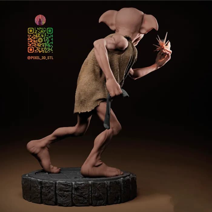 STL - Dobby, el elfo doméstico render 4