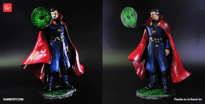 dr strange 3d printing figurine fdm, sla sls