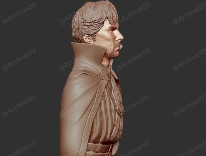 STL - dr strange bust w zbrush render 2