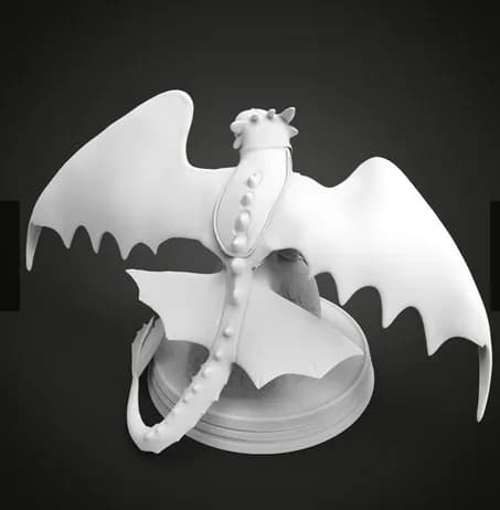 STL - Dragón Toothless para impresión 3D render 2