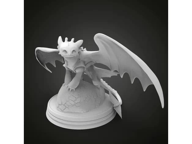 STL - Toothless Dragon 3D Print