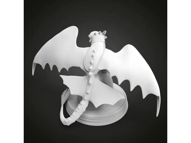 STL - Dragón Toothless para impresión 3D render 4