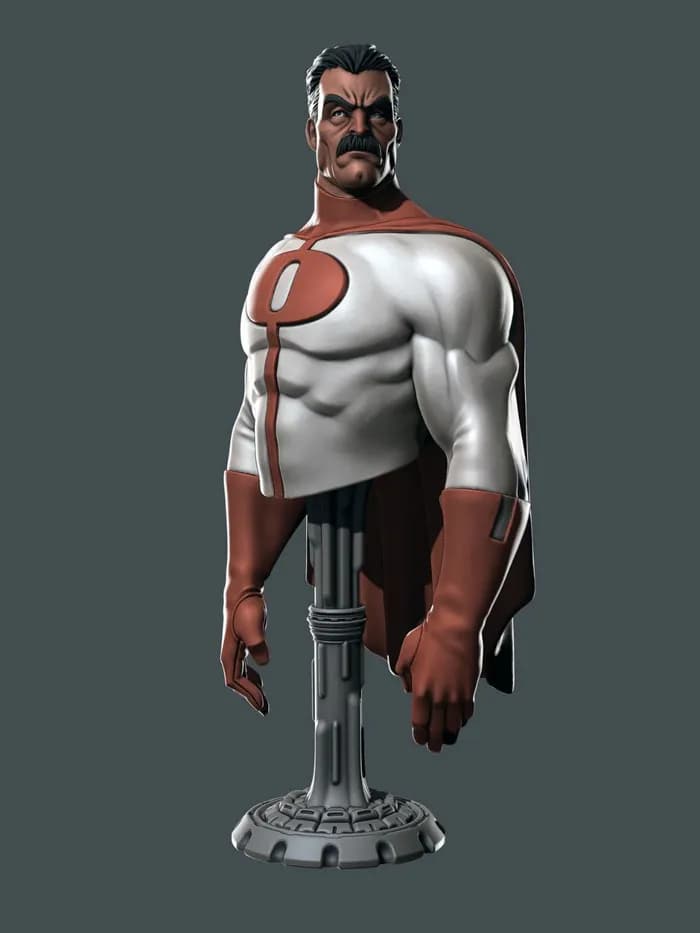 STL - eastman omniman bust render 1