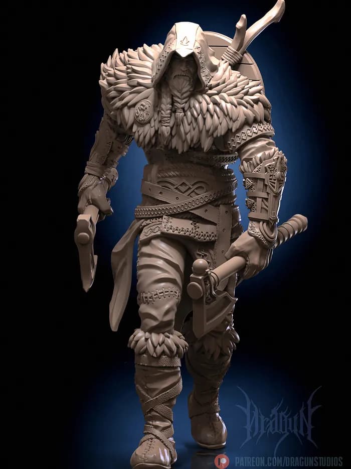 STL - Eivor Guerrero Vikingo render 1