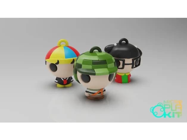 STL - el chavo del ocho set chaves microplakit series render 3